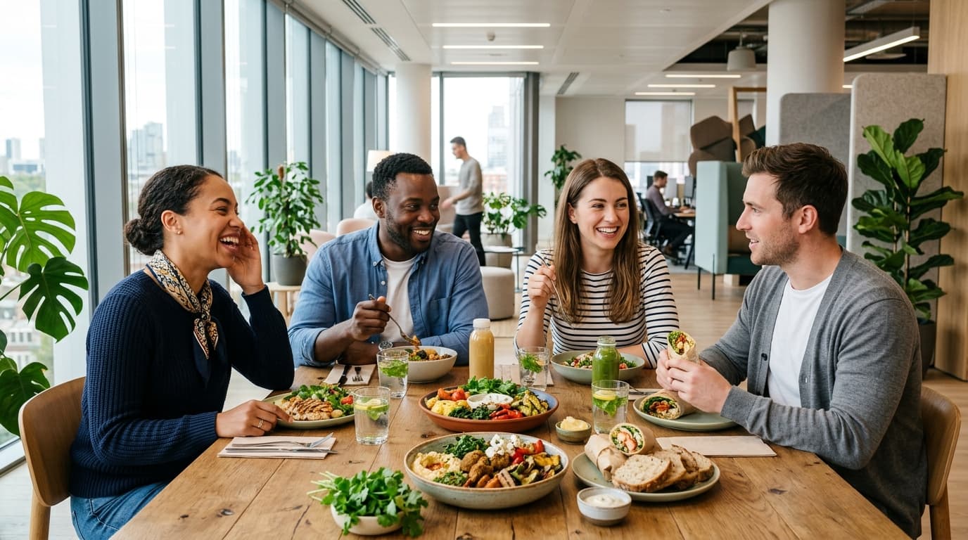 LOKMA Business Team Lunch in Modern Office